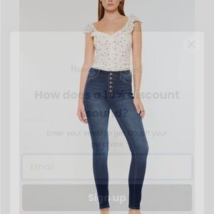 KanCan Lyla High Rise Skinny Jeans in Dark Wash